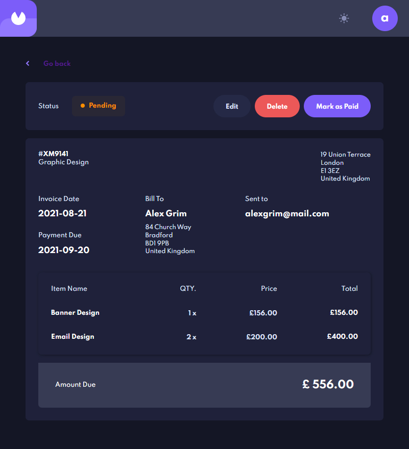 Invoice Details